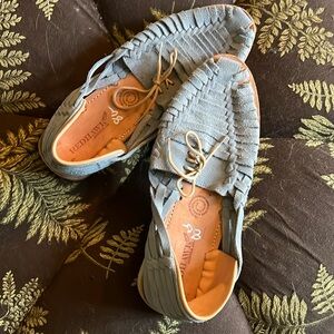 NEW Redhawk baby blue Mexican made authentic moccasins